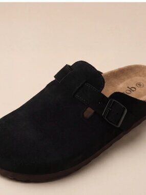 Brand NEW Genuine European Suede Clogs Black Shoes